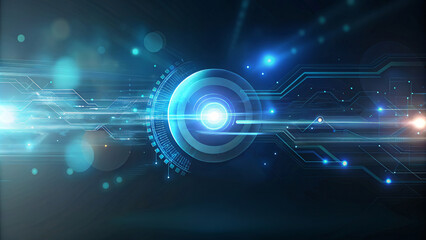 Digital Space Energy Burst with Numerical Data Background