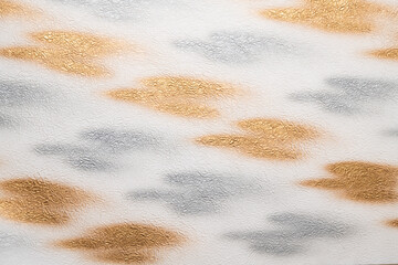 白地に金色と銀色の模様