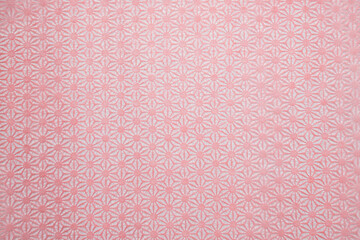 麻の葉模様のピンク和紙