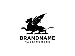Dragon logo design template ,Vector illustration