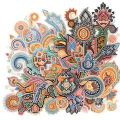 Naklejka premium Laos traditional pattern