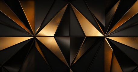 abstract gold triangle array background