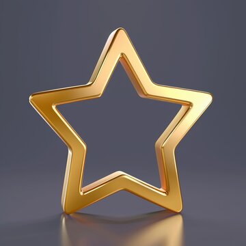 star ramadan arabic icon 3d rendering