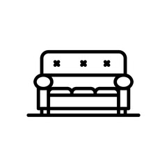  sofa chair line icon
