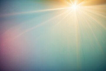Colorful sunshine glare pastel colors background.