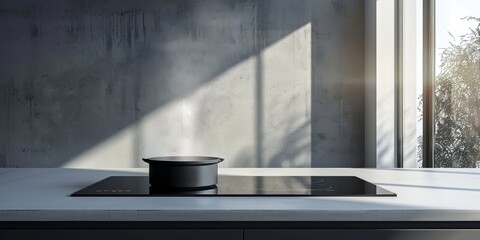 Modern induction cooktop as a testament to sleek kitchen design