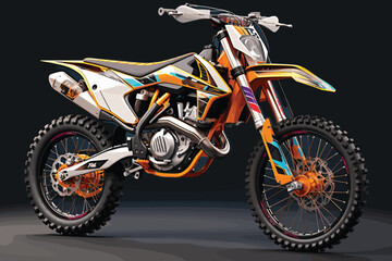 3d render image of motor riding bike