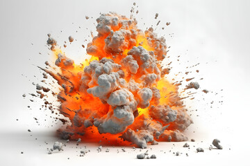 3d rendering chemical explosion