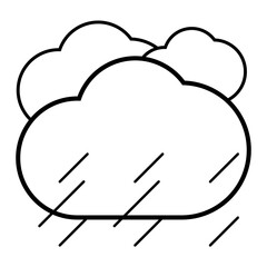 Cloud vector illustration isolated on white background. classic modern diseign