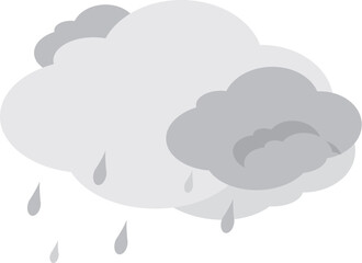 Cloud vector illustration isolated on white background. classic modern diseign