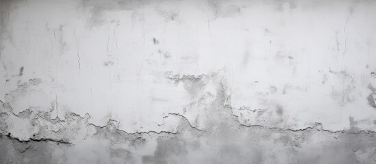 A weathered black and white painted wall with peeling paint, revealing the raw concrete surface underneath. The wall shows signs of aging and neglect, adding a rustic texture to its surroundings.