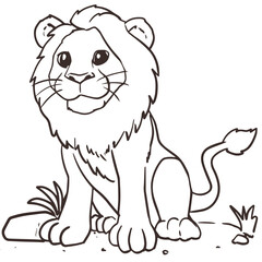 Lion Line Coloring