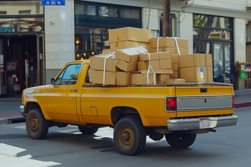 delivery truck on the street