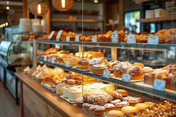 fresh bread in the bakery shop