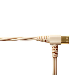 close up of usb cable on transparent background png file - obrazy, fototapety, plakaty