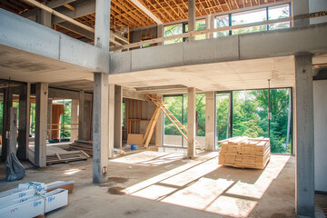 interior of house construction