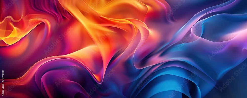 Poster abstract background with smooth shapes