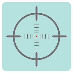 Target focus point vector illustration isolated on white background. classic modern diseign