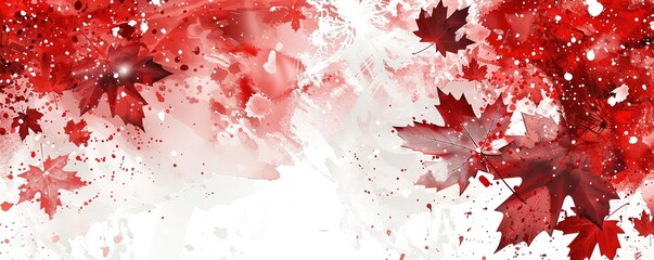 Happy Canada Day with Canada flag background