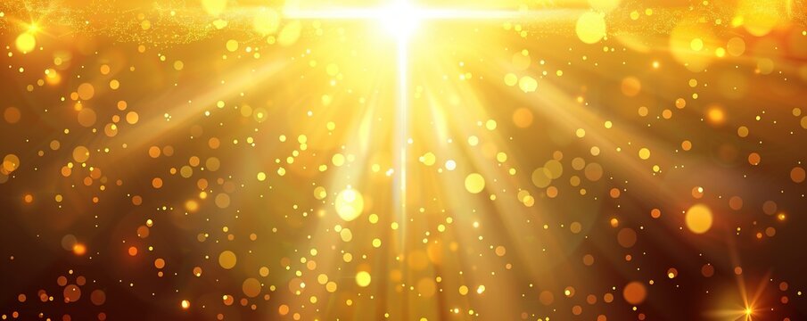 good friday cross background with sun flare
