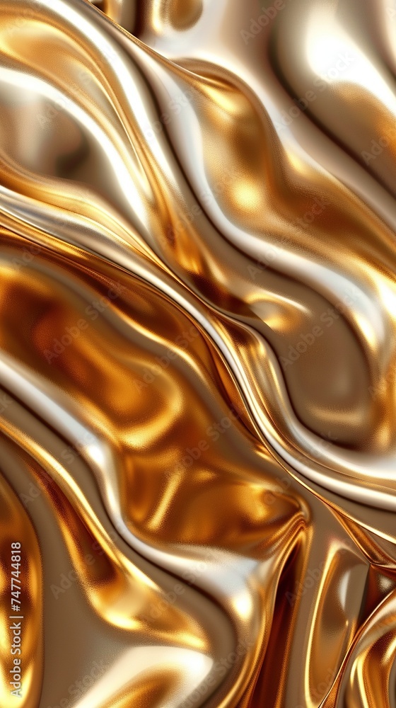Aufkleber metallic abstract wavy liquid background layout design tech innovation