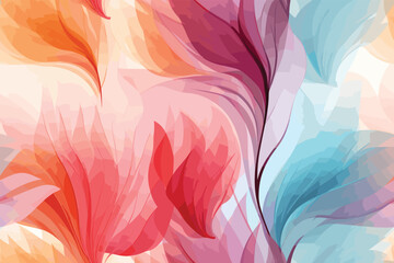 Abstract vivid illustration in soft colors