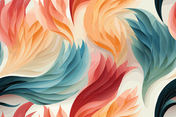 Abstract vivid illustration in soft colors - obrazy, fototapety, plakaty