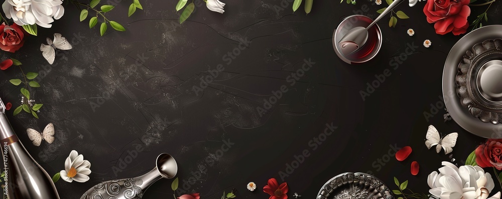 Aufkleber vector frame for passover with copy space for text, decorative round concept with illustration of va