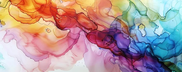 Foto op Plexiglas A detail from an alcohol ink painting © Viacheslav