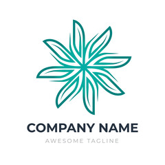 Gradient Circle Flower logo design