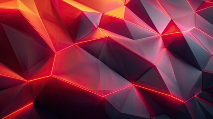 Abstract red geometric shape background illustration