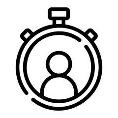 time management line icon
