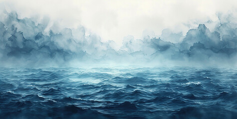 Illustration of a sea for graphics use. Created with Ai