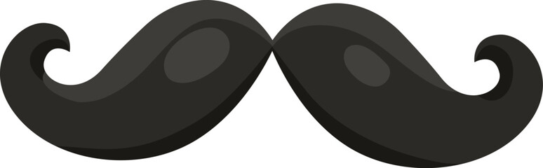 Retro style black mustache vector illustration