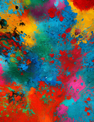 abstract background with multicolored spots and splashes of paint