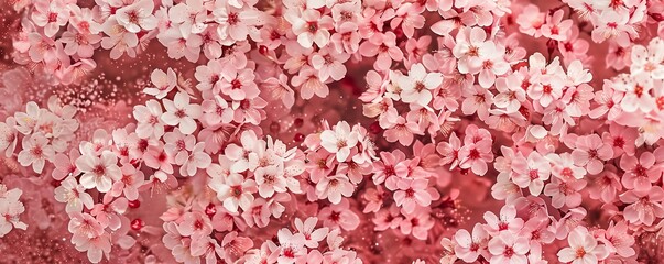 Fototapeta premium Sakura pattern on a photorealistic background