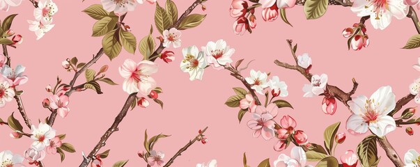 Sakura-patterned background