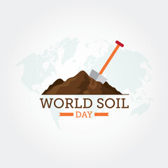 World soil day vector illustration. Soil Day themes design concept with flat style vector illustration. Suitable for greeting card, poster and banner. Suitable for business asset design.