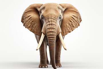 Obraz premium Elephant isolated on white background.
