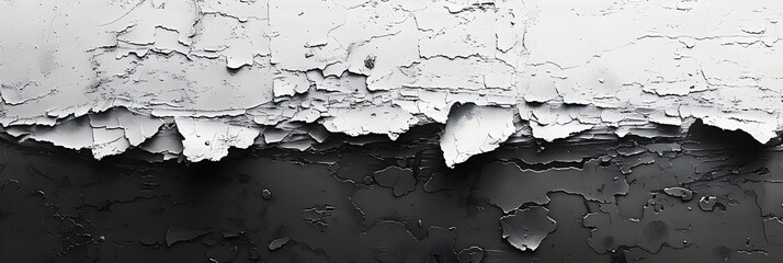 Old ancient black and white plaster cracked peeled peeling paint te,
A black and white photo capturing paint on a wall