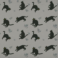 黒猫と月桂樹のパターン