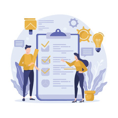 2d vector illustration colorful business , Achieving the goal among many goals with the best proposal and the best results
