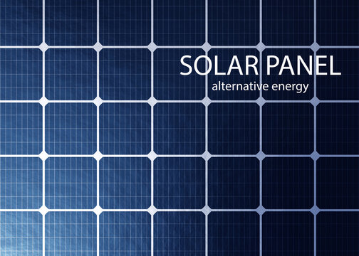 Solar Panel. Top view. Alternative energy concept. 3d-rendering