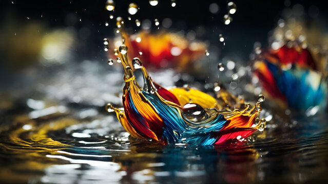 Watch as the water drops come to life, each with its own unique style and rhythm, creating a symphony of movement and color that will leave you in awe.