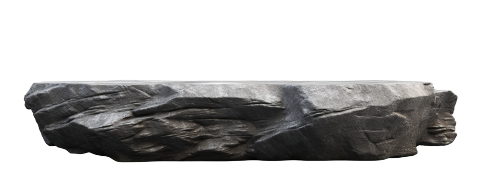 Flat rock podium for product display, cut out