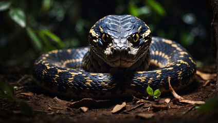 Obraz premium highly detailed king cobra