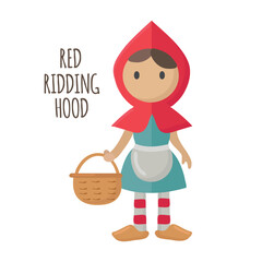 Little red ridding hood icon clipart avatar logotype isolated vector illustration