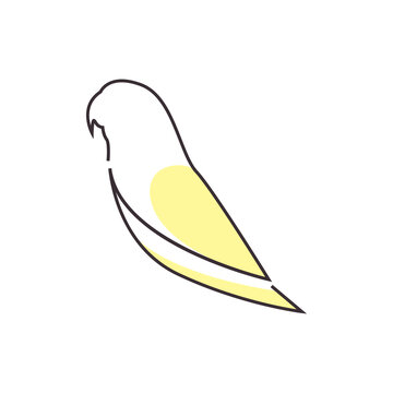 recommend clip art: parakeet line icon logo vector