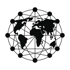 Technology Earth minimalist icon logo