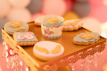 Cookies on a wooden background